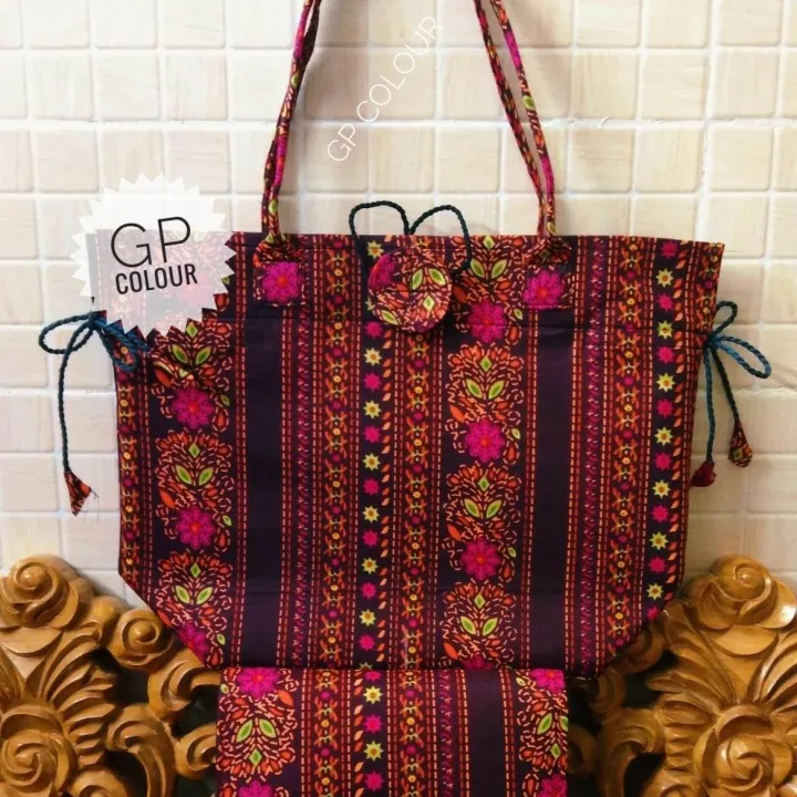 Ladies Hand Bag Set Monipuri Handmade Hand Bag and Purse Set; bag for girls
